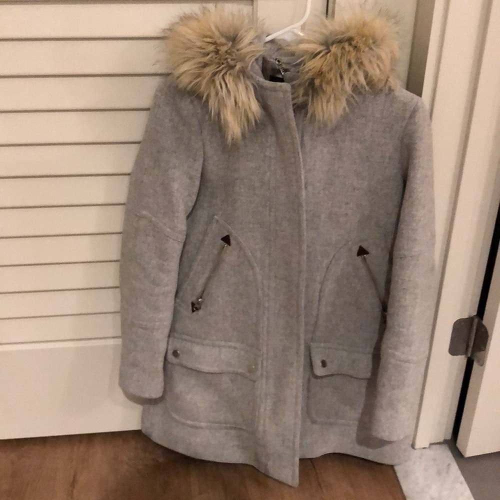 J. Crew Stadium Cloth Grey Jacket 00